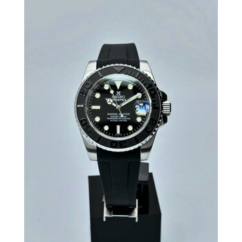 Custom Seiko Mod • Gloss Black Prospex Yachtmaster • 40mm